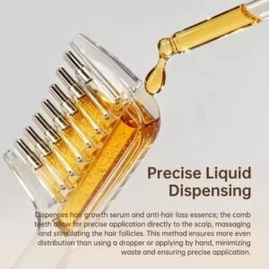 Refillable Scalp Massage Comb with Built-In Oil Reservoir