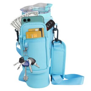Tumbler Water Bottle Bag with Adjustable Shoulder Strap